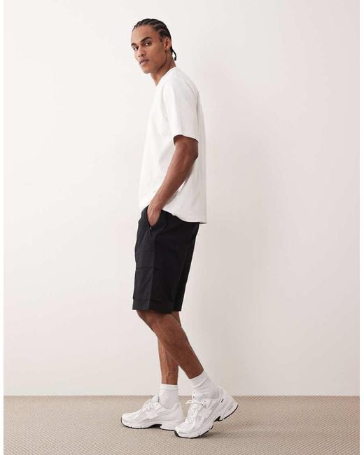 Jack & Jones White Technical Cargo Shorts for men