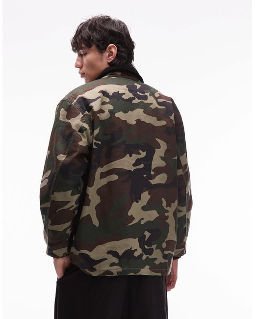 Obey – norton – barn-jacke mit military-muster in Black für Herren