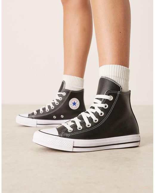 Converse Natural Chuck Taylor All Star Hi Leather Trainers