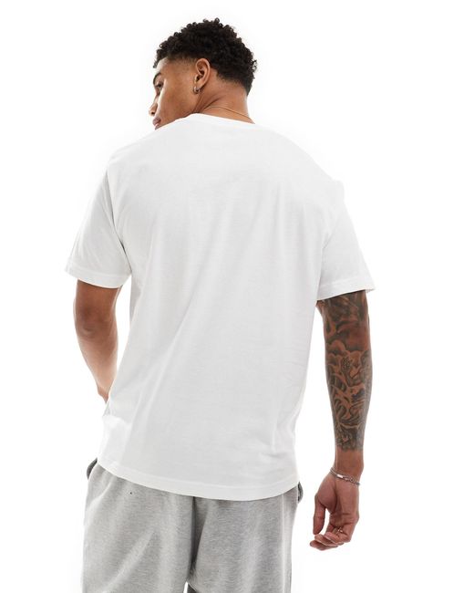 Camiseta blanca con logo pequeño New Balance de hombre de color White