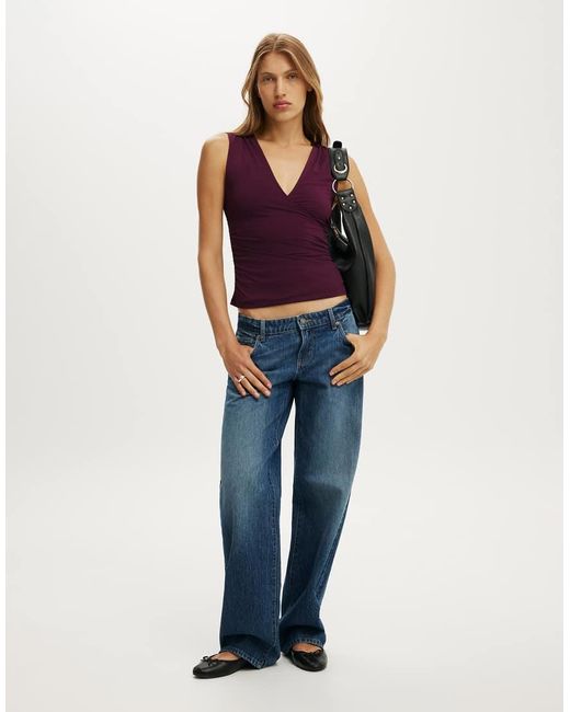 Cotton On Red Marlo Wrap Tank