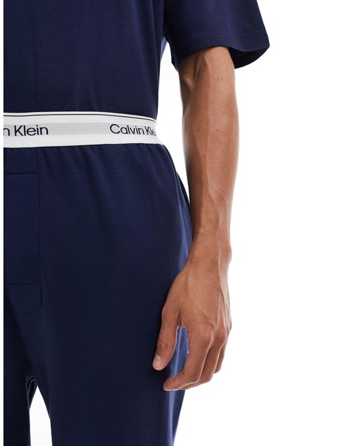 Calvin Klein – modern – lounge-jogginghose in Blue für Herren