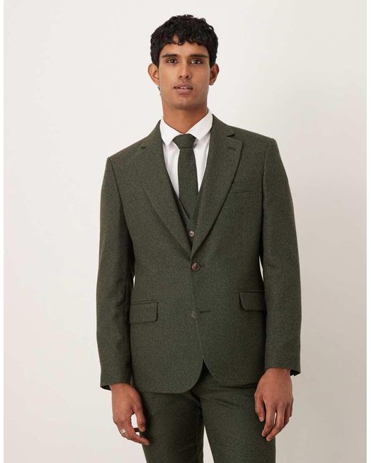 Cravatta Scuro Testurizzata di ASOS in White da Uomo