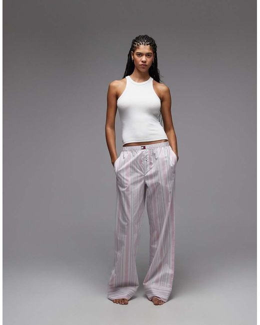 Tommy Hilfiger Gray Heritage Poplin Pyjama Bottoms