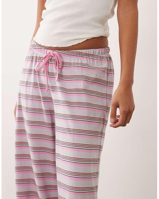ASOS Pink Asos Design Petite Mix And Match Cotton Pyjama Pants