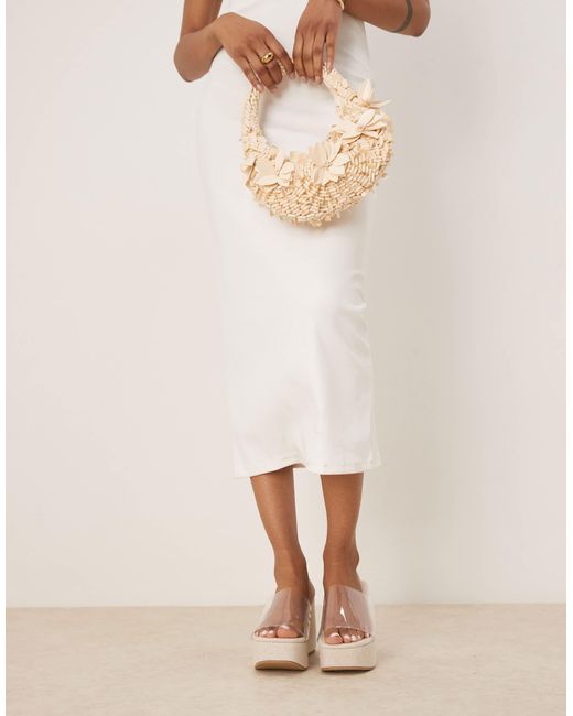 ASOS Natural Tess Mule Wedges