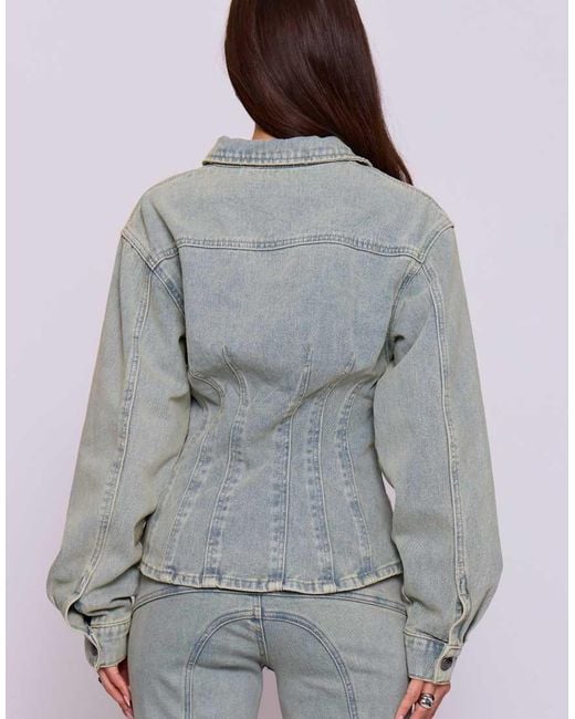 Missy Empire Gray Denim Jacket