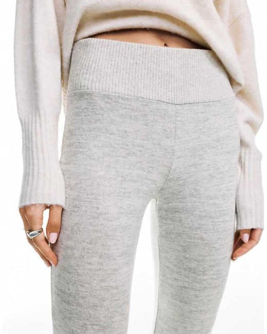 Pull&Bear Gray Soft Touch Flared Trousers