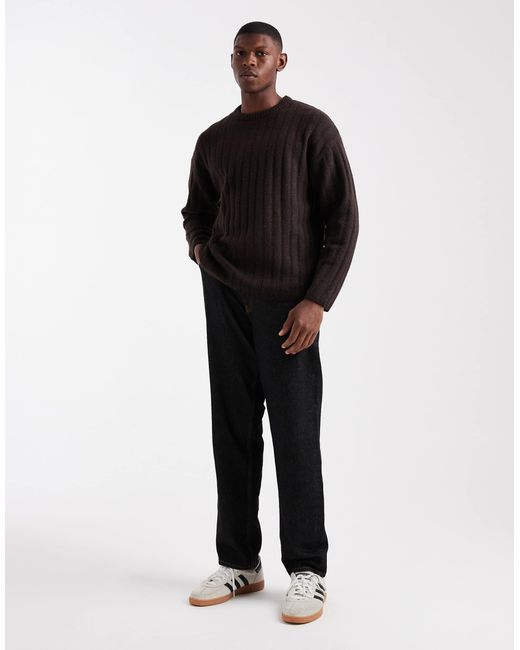Jack & Jones – oversize-pullover in Black für Herren