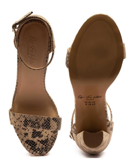 Mayfair - sandales à haut talon carré en cuir OFF THE HOOK en coloris Natural