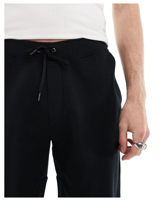 Polo Ralph Lauren – sweat-shorts aus doppelstrick in Black für Herren