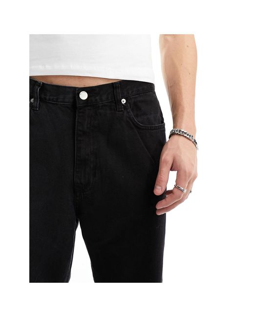 Dr. Denim – omar – jeans mit geradem, weitem schnitt in Black für Herren