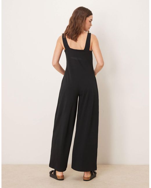 ASOS Black Button Through Jumpsuit