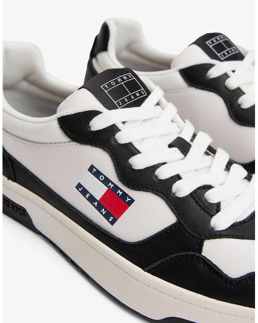 Baskets en cuir color block à semelle cuvette - multicolore Tommy Hilfiger pour homme en coloris White