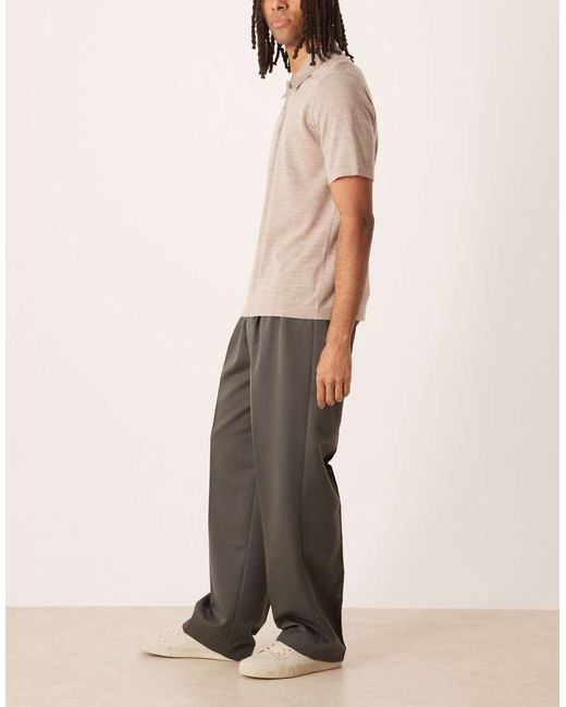 Pantalones De Vestir De Pernera Ancha Con Pinzas Dobles Y Detalle De Bolsillos Traseros De ASOS de hombre de color Natural