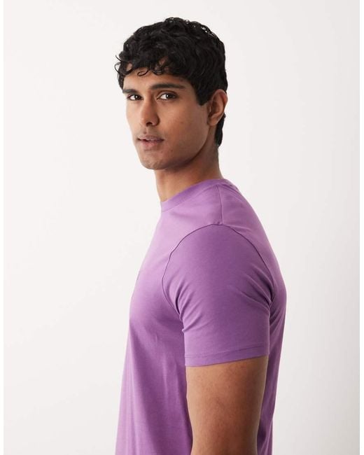 ARMANI EXCHANGE Purple Central Logo T-shirt for men