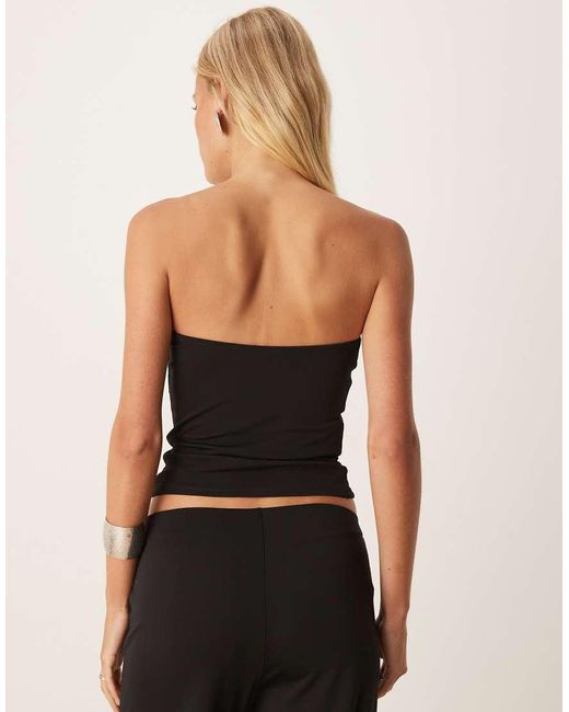 Mango Black Structured Bandeau Top