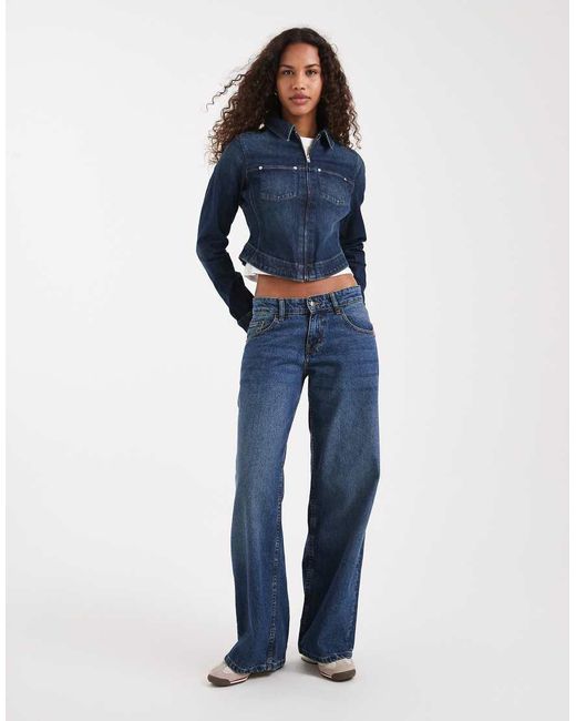 Levi's Blue Fitted Denim Trucker Jacket