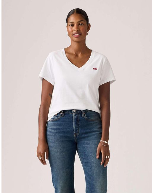 Levi's White – favorite – country air – housemark – jersey-t-shirt