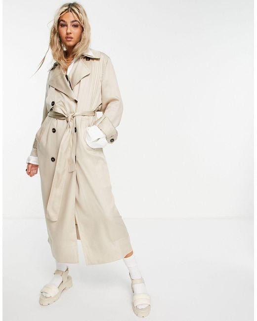 Weekday White Cassidy Trench Coat