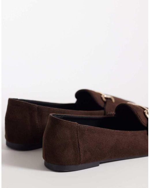 London Rebel Brown Nori Buckle Detail Loafer