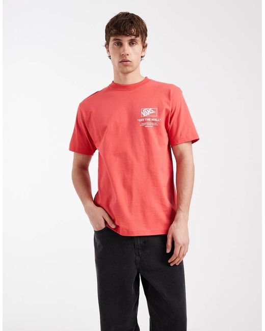 Vans Red Stacked Hi Tee for men