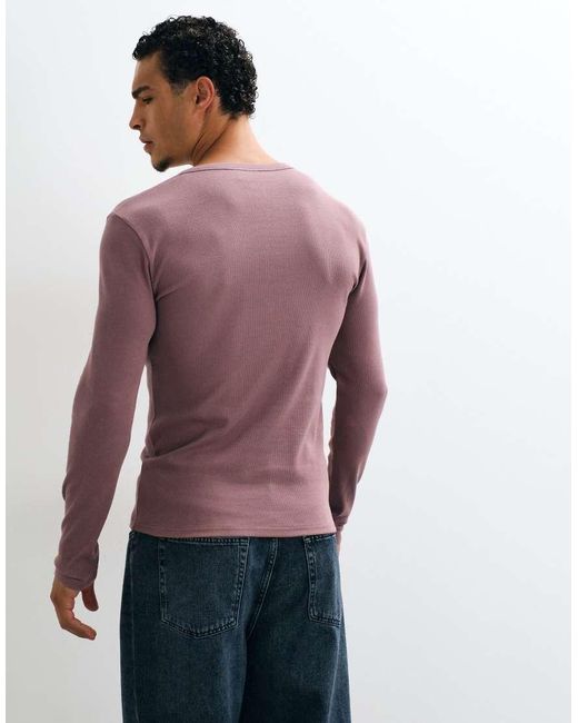 ASOS Red Muscle Fit Henley for men