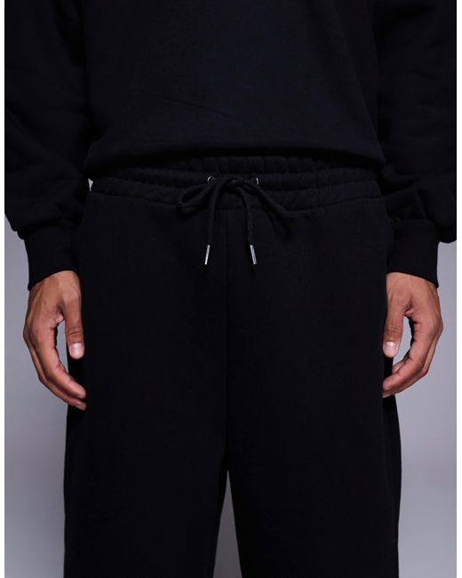 ASOS Blue Premium Heavyweight Straight Leg Jogger for men