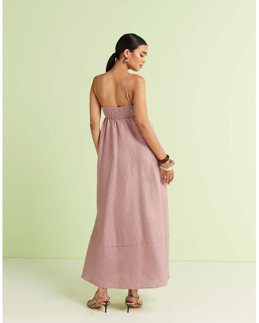 mite 【VERY 掲載】linen maxi dress リネンワンピース  送料無料VERY 掲載mite リネンロングワンピース ワンピース | mite