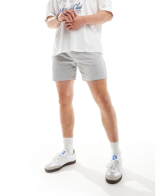 Only & Sons White Loose Fit Sweat Short for men
