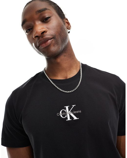 Calvin Klein Black Monologo T-shirt for men