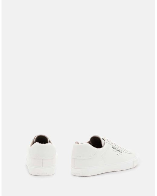 AllSaints – underground – leder-sneaker in White für Herren