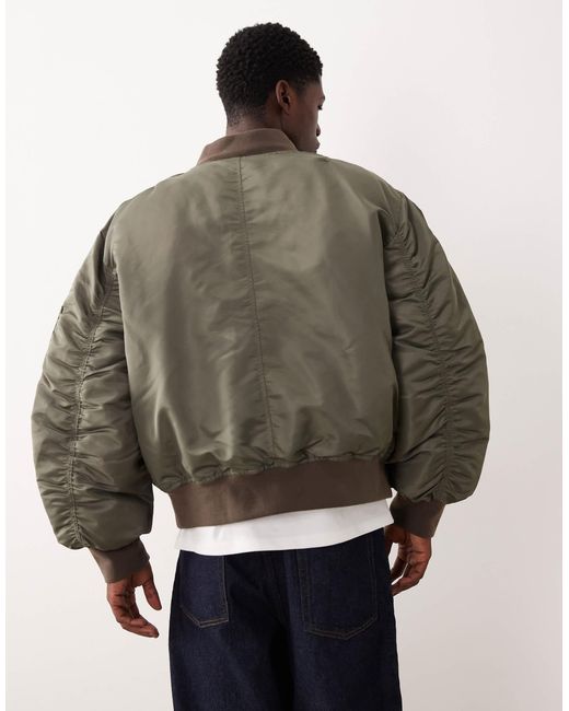ASOS – oversize-bomberjacke in Green für Herren