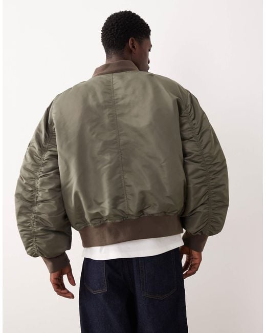 ASOS Green Oversized Bomber Jacket for men