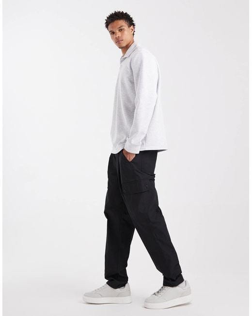 ASOS Gray Tapered Cargo Pants for men