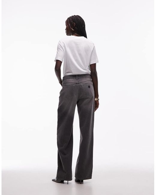 Abrand Jeans White 95 Mid Rise Baggy Jeans