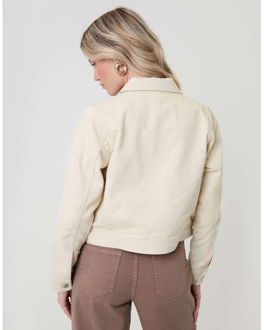 Threadbare Natural Denim Jacket With Patch Pockets