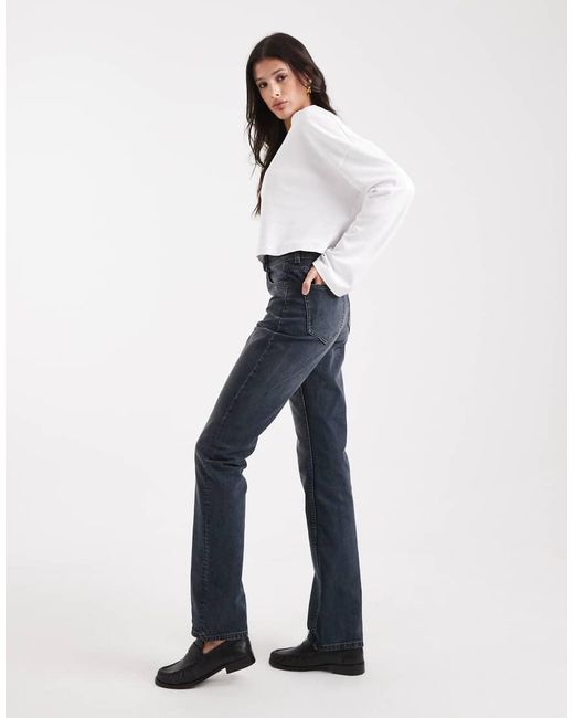 ASOS Asos Design Tall 90s Straight Jeans In Blue Black