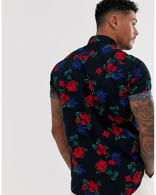 Floral shirt hollister top