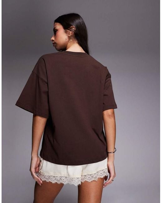 The Frolic Brown Exclusive Cotton 'st Tropez' Shell Front Graphic T-shirt