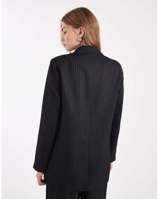 ONLY Black Single Breasted Oversized Blazer Co-ord