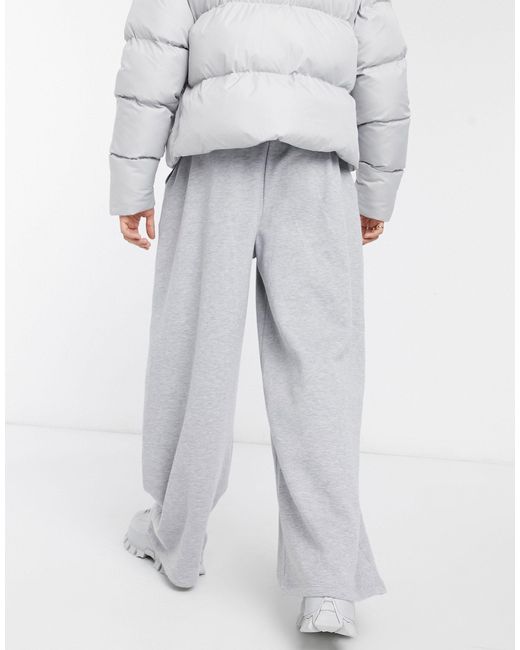 ASOS Oversized Wide Leg joggers in Grey 