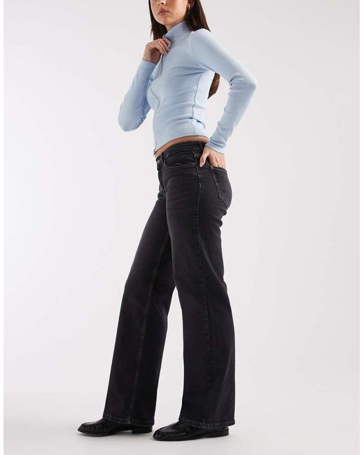 ONLY Blue Judy Low Rise Wide Leg Jeans