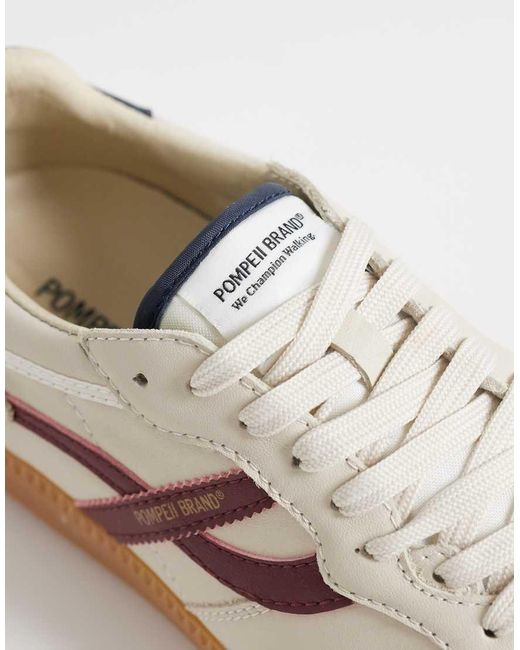 Pompeii UK White Pompeii Elan Sala Leather Rubber Sole Sneakers for men