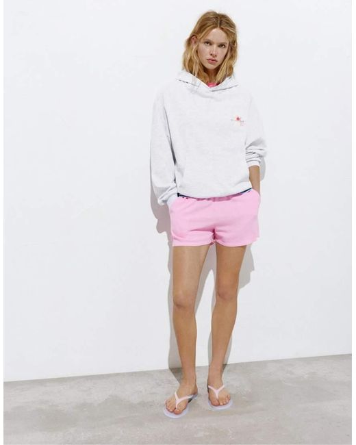 Pull&Bear White Sun Graphic Hoodie