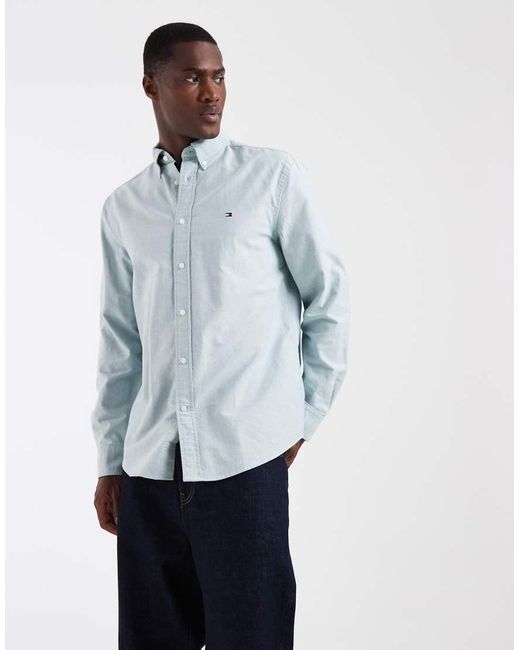 Tommy Hilfiger Blue Regular Fit Oxford Shirt for men