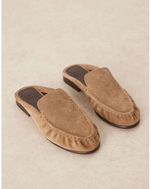 ASOS Natural Mellow Premium Loafer Mules