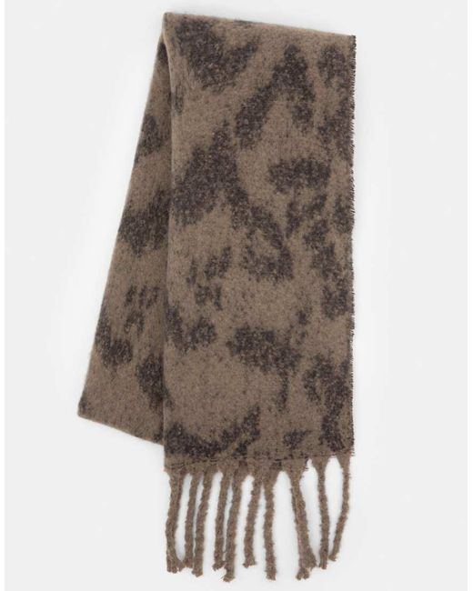 Pull&Bear Sjaal Met Print in het Black