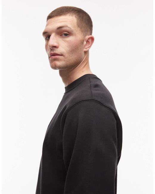 Vans Black Blocked Box Central Logo Loose Fit Sweatshirt for men