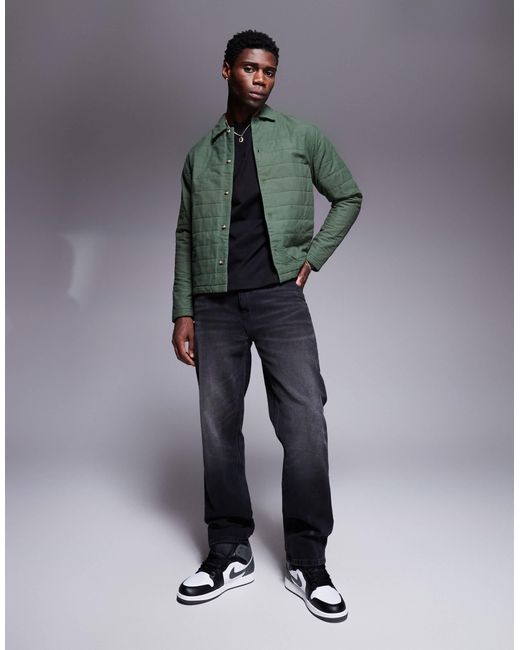 Represent Men's Quilted Overshirt Green main image 0